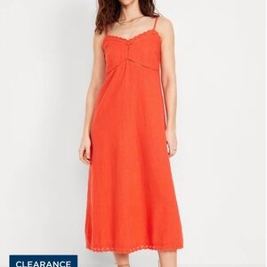 Old Navy Midi dress. Game day Orange! Sold Out